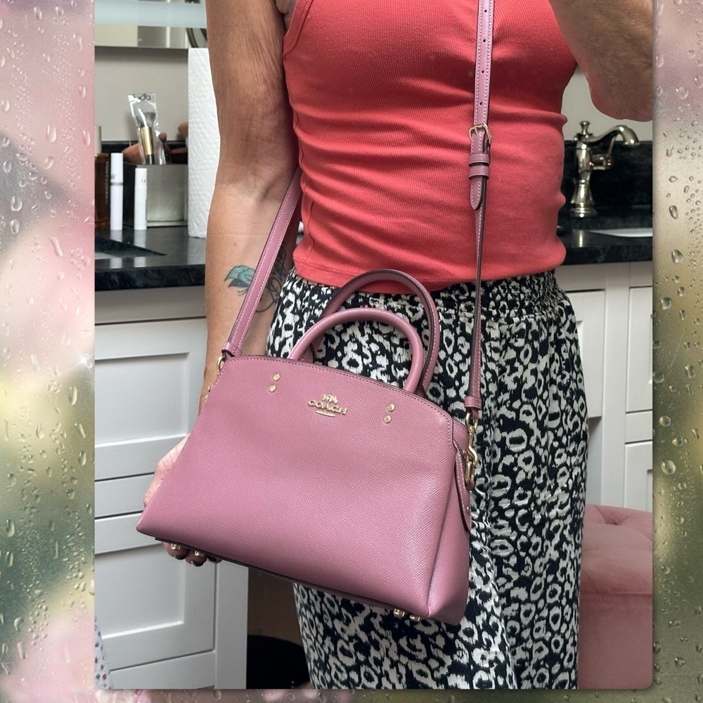 COACH SMALL LILLIE MAUVE PINK CARRYALL 91146 - Picture 6 of 17